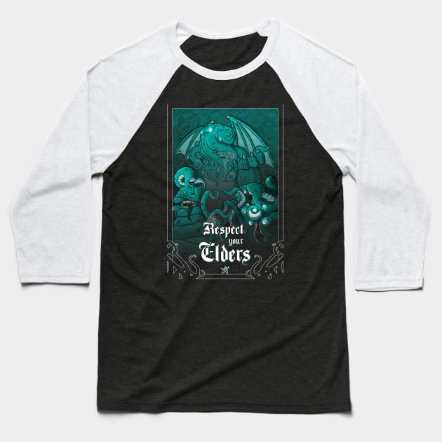 Respect your Elders Baseball T-Shirt by zombieroomie